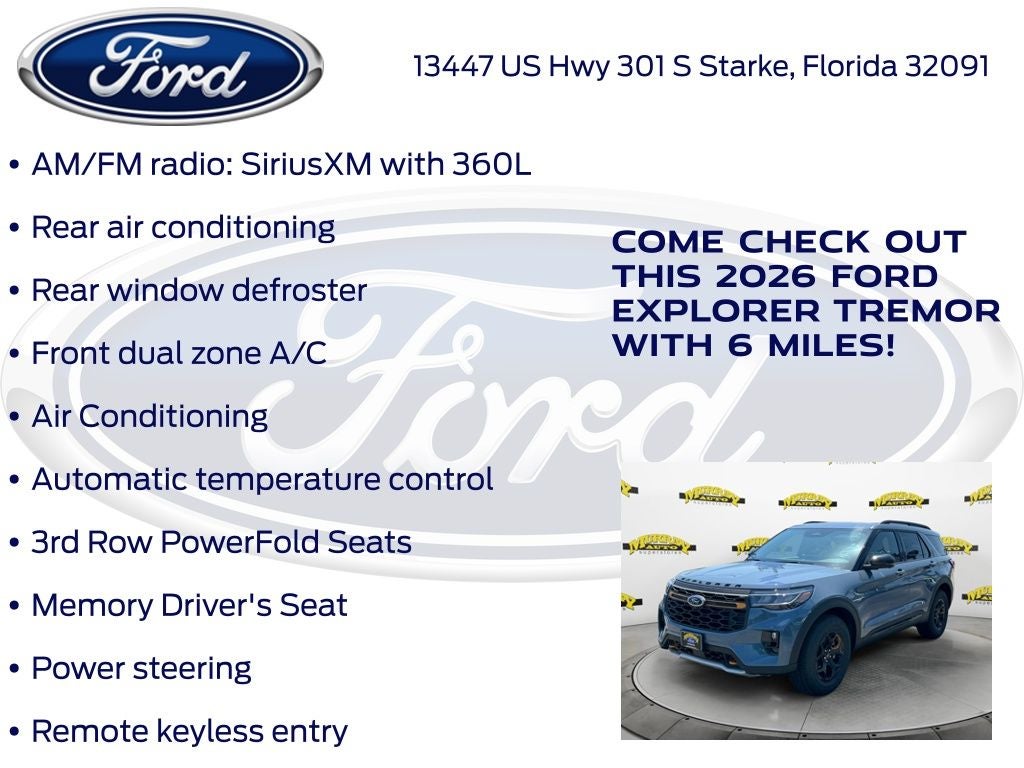 2026 Ford Explorer Tremor 800A