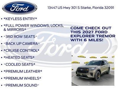 2027 Ford Explorer Tremor InTransit