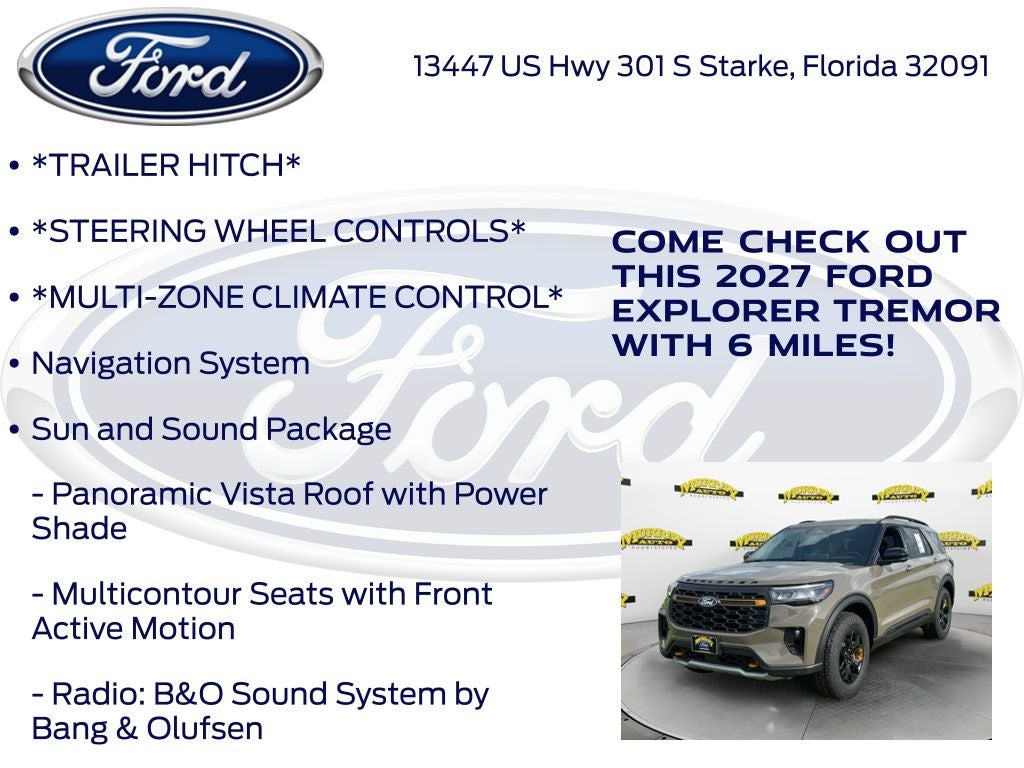 2027 Ford Explorer Tremor InTransit