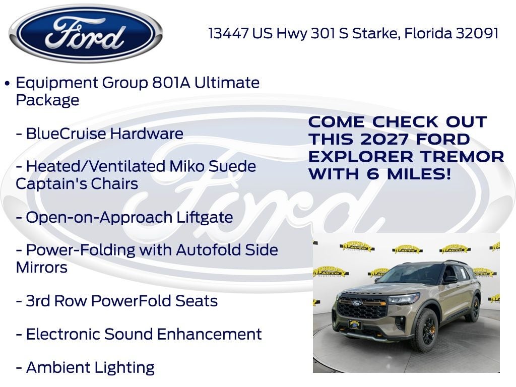 2027 Ford Explorer Tremor InTransit