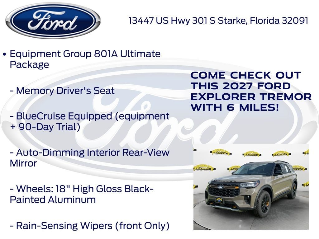2027 Ford Explorer Tremor InTransit