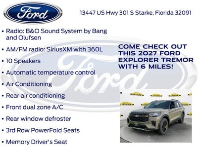 2027 Ford Explorer Tremor InTransit