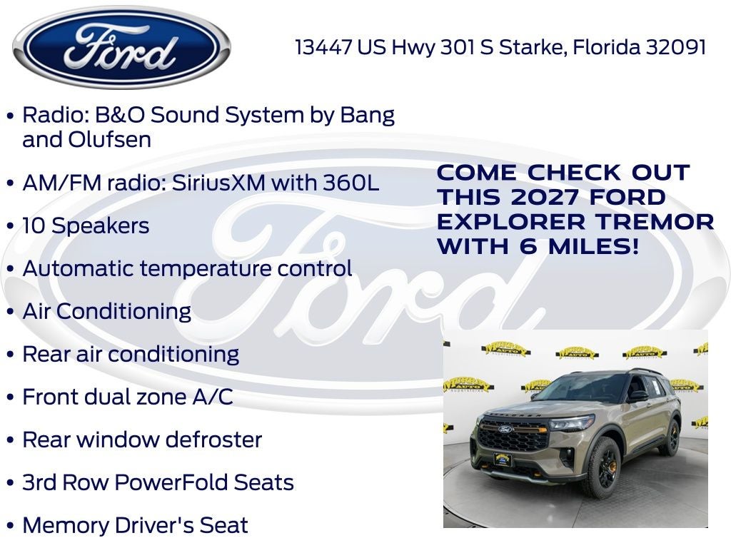 2027 Ford Explorer Tremor InTransit