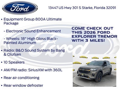 2026 Ford Explorer Tremor 800A