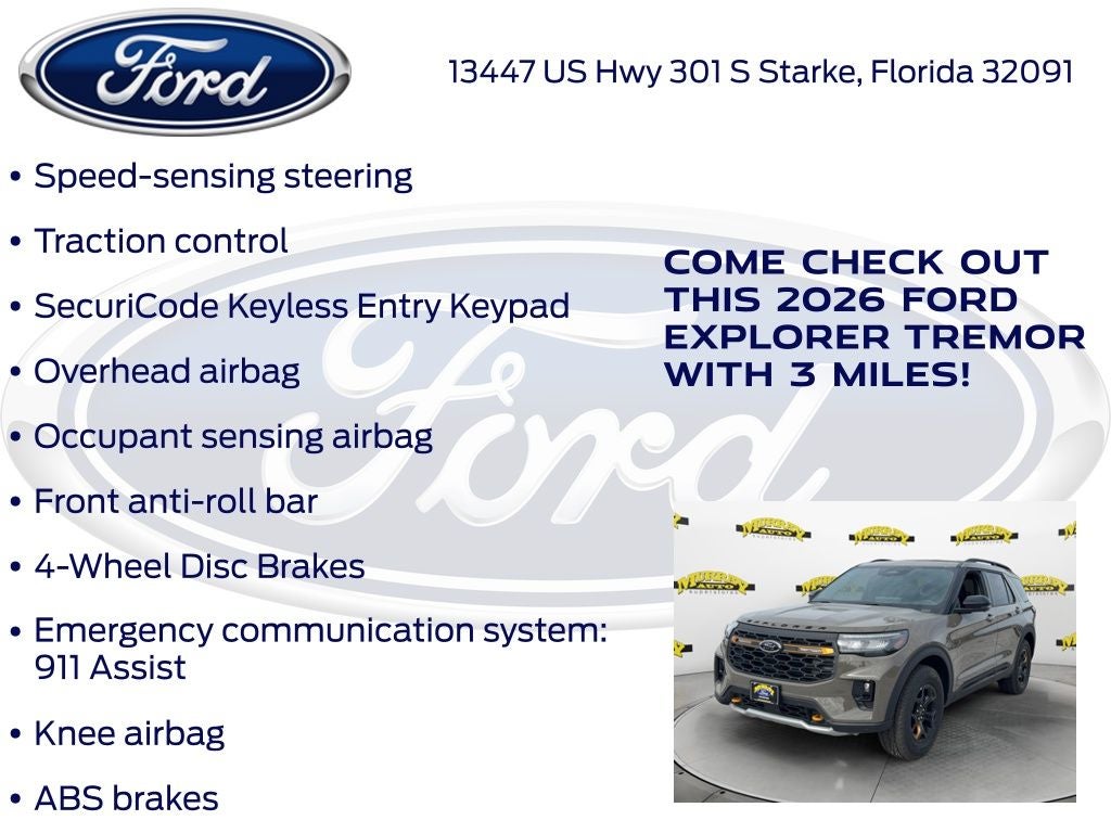 2026 Ford Explorer Tremor 800A