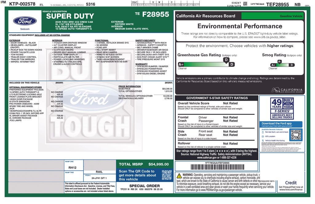 2026 Ford F-250SD XL 600A