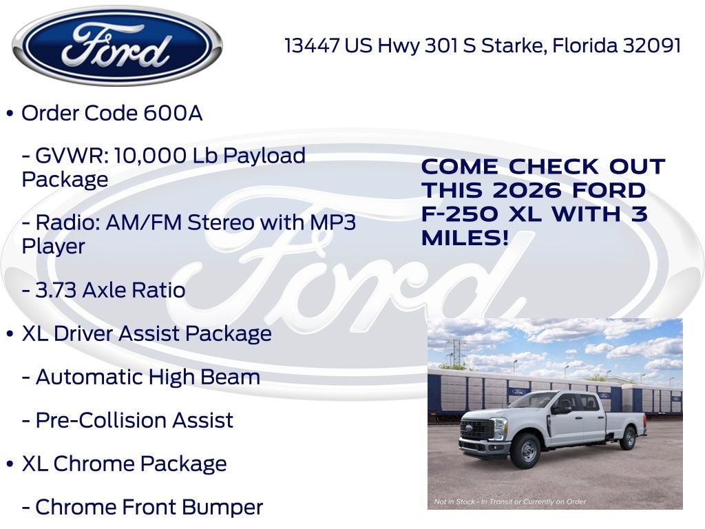 2026 Ford F-250SD XL 600A
