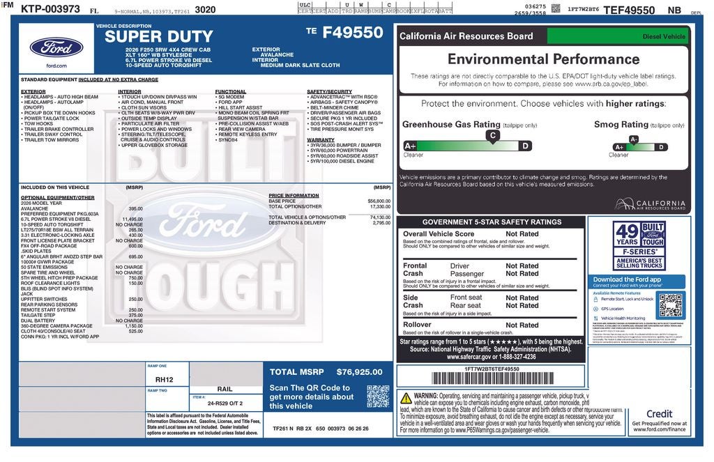 2026 Ford F-250SD XLT 603A