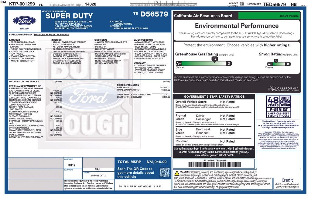 2026 Ford F-250SD XL 600A