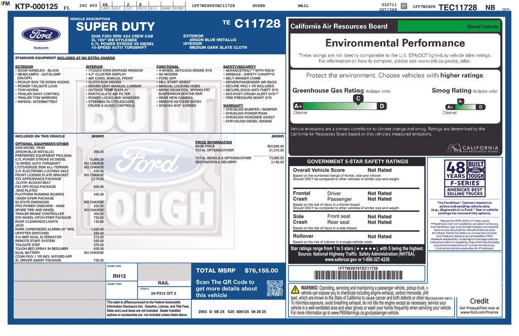 2026 Ford F-250SD XL 600A