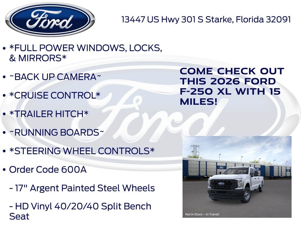 2026 Ford F-250SD XL 600A