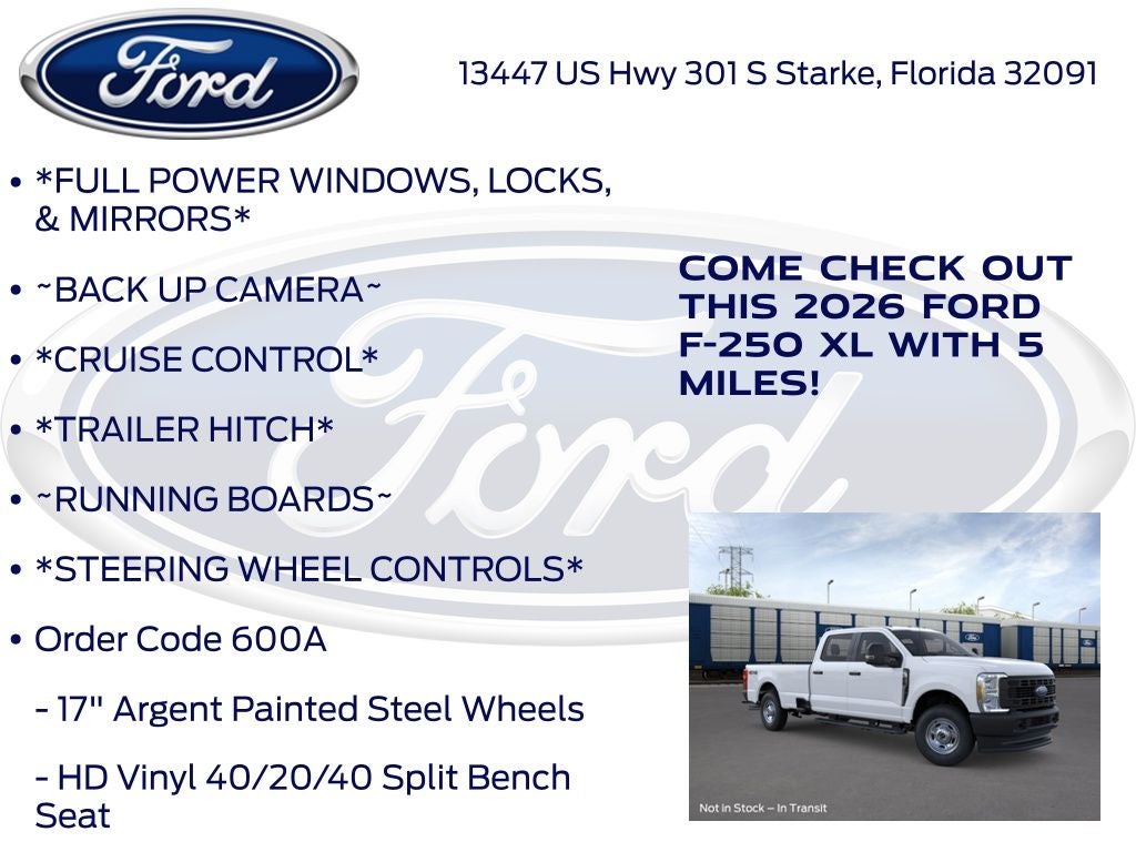 2026 Ford F-250SD XL 600A