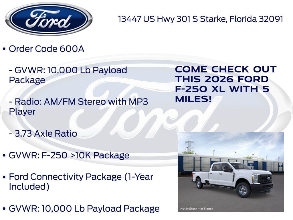 2026 Ford F-250SD XL 600A