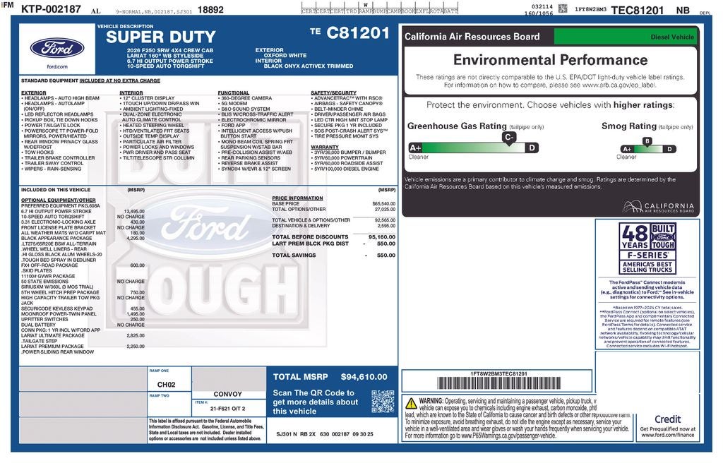 2026 Ford F-250SD Lariat 608A