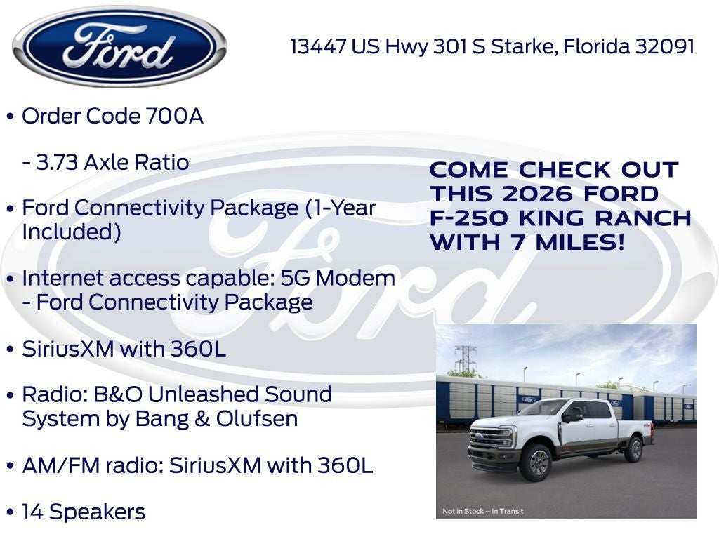2026 Ford F-250SD King Ranch 700A