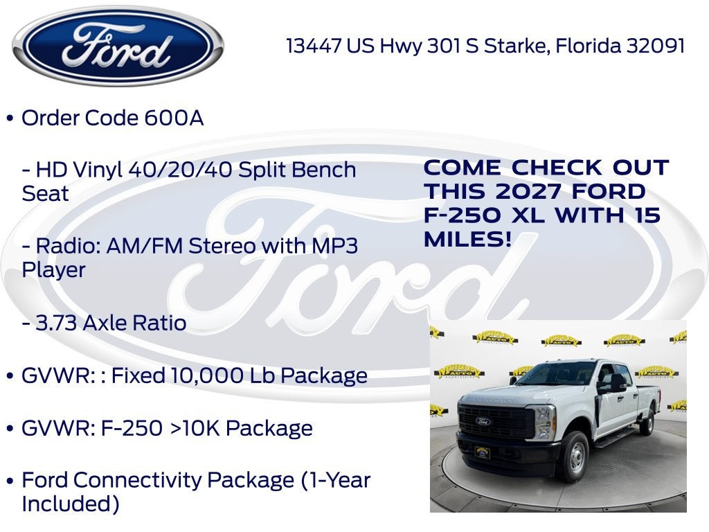 2027 Ford F-250SD XL 600A