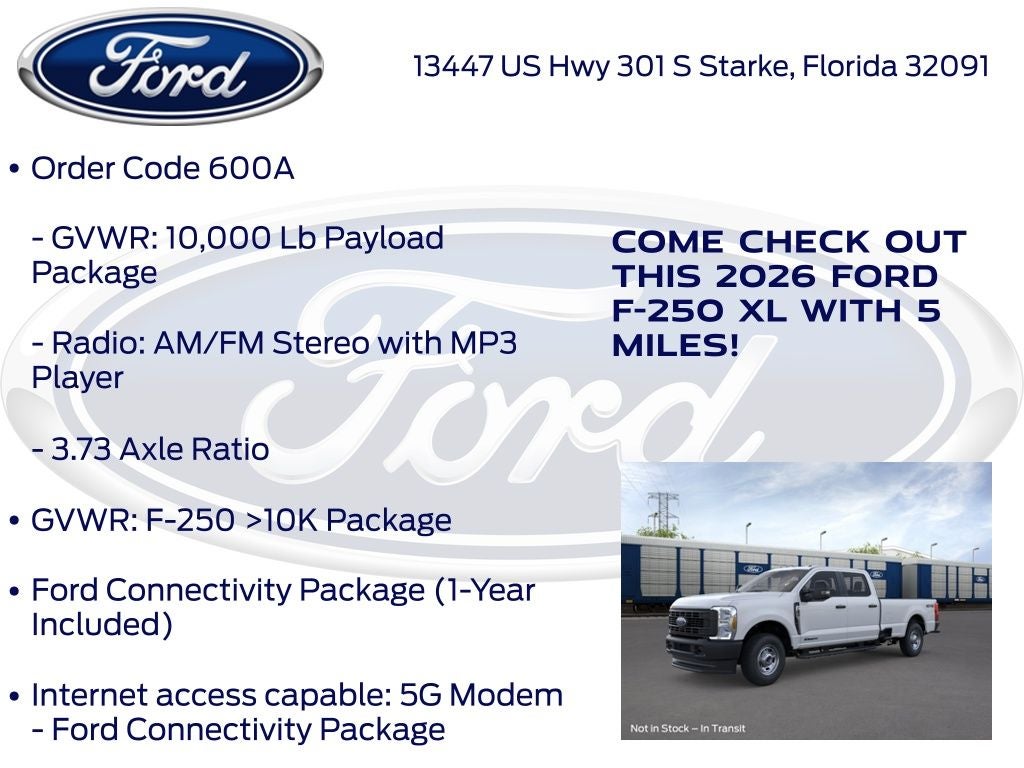 2026 Ford F-250SD XL 600A