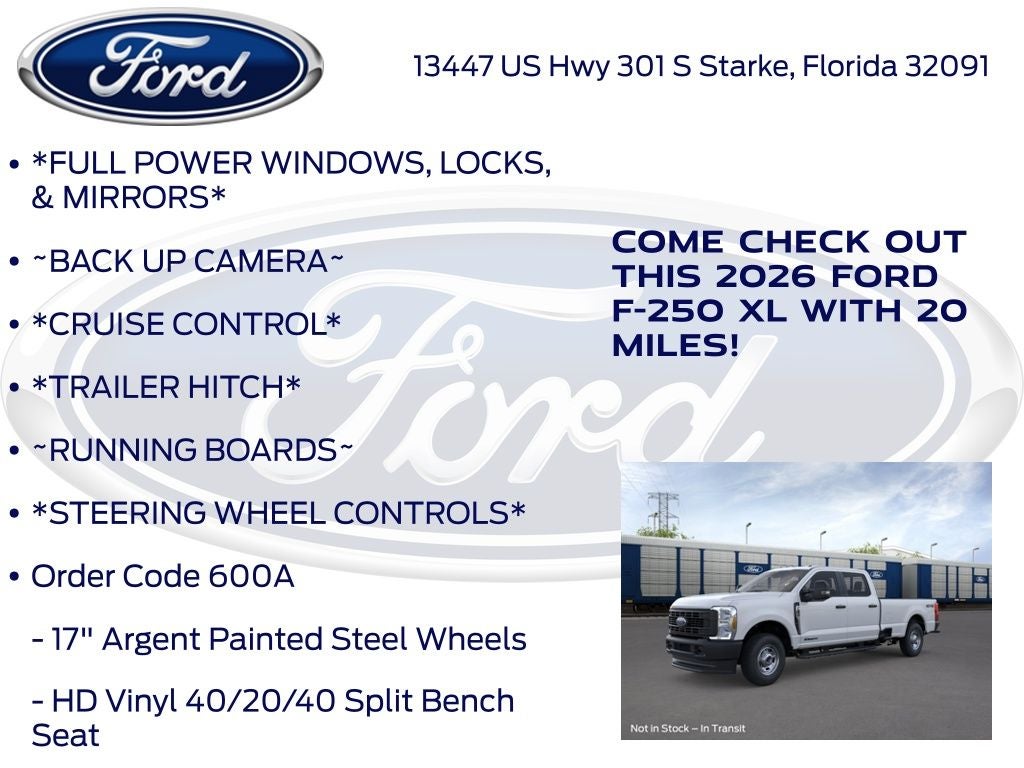 2026 Ford F-250SD XL 600A