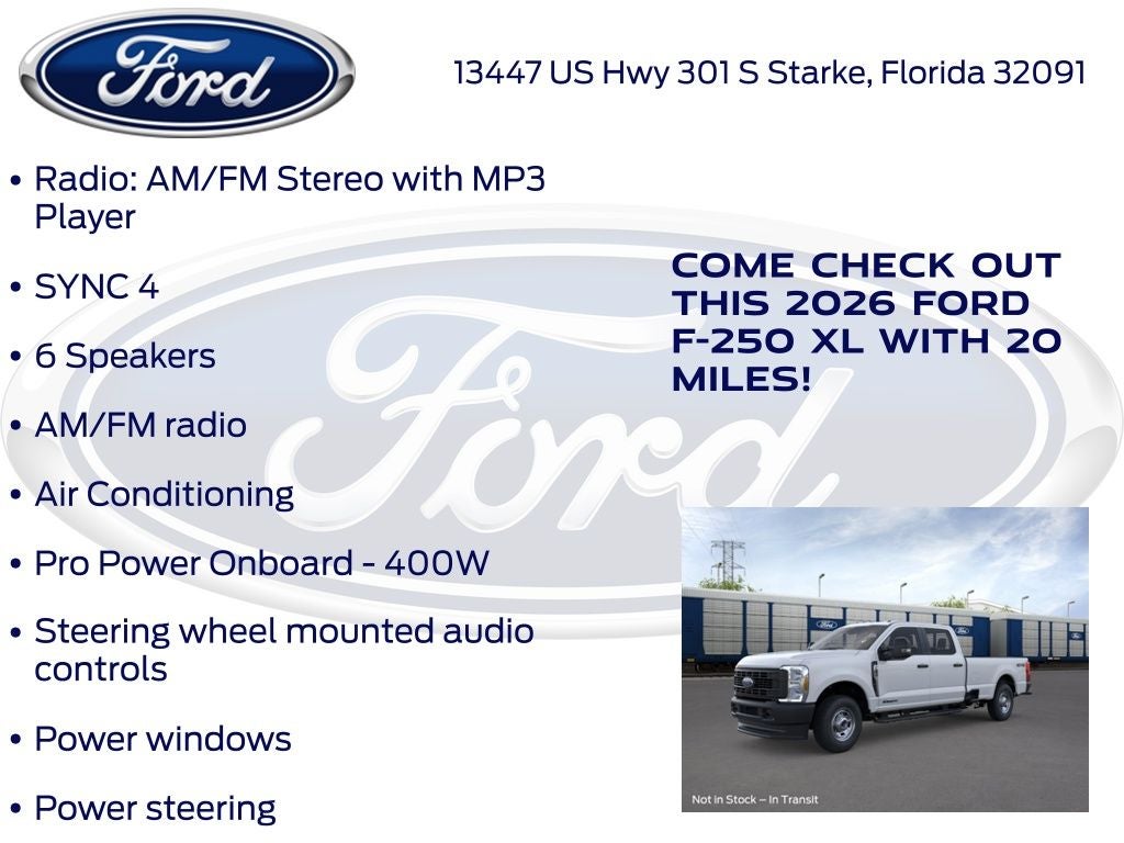 2026 Ford F-250SD XL 600A