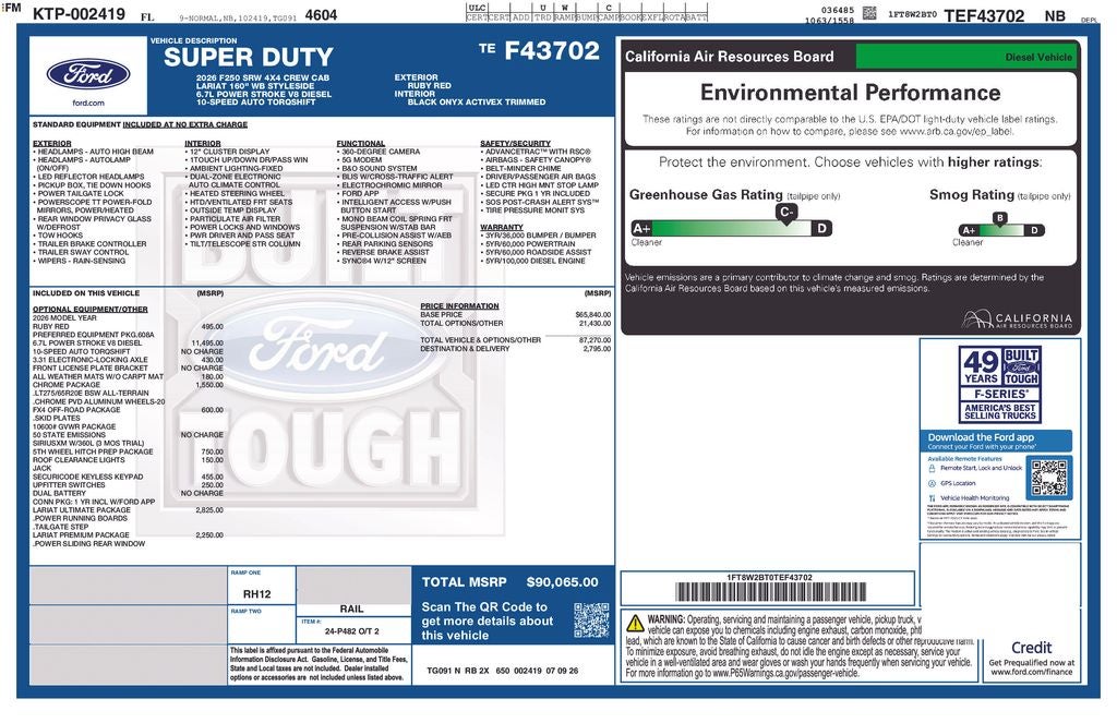 2026 Ford F-250SD Lariat 608A
