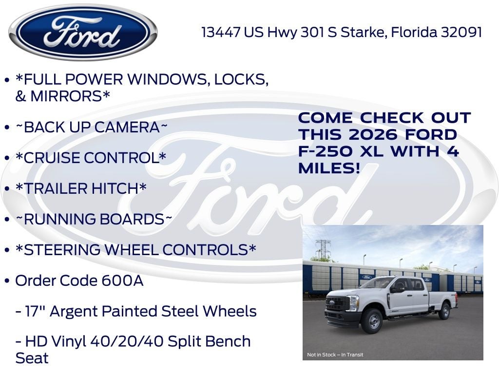 2026 Ford F-250SD XL 600A