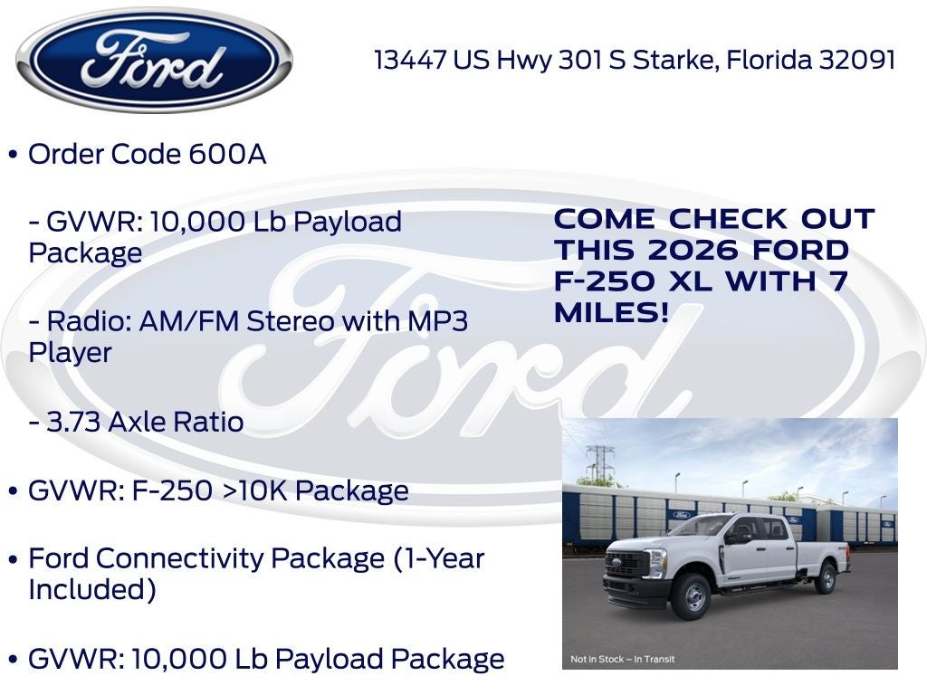 2026 Ford F-250SD XL 600A