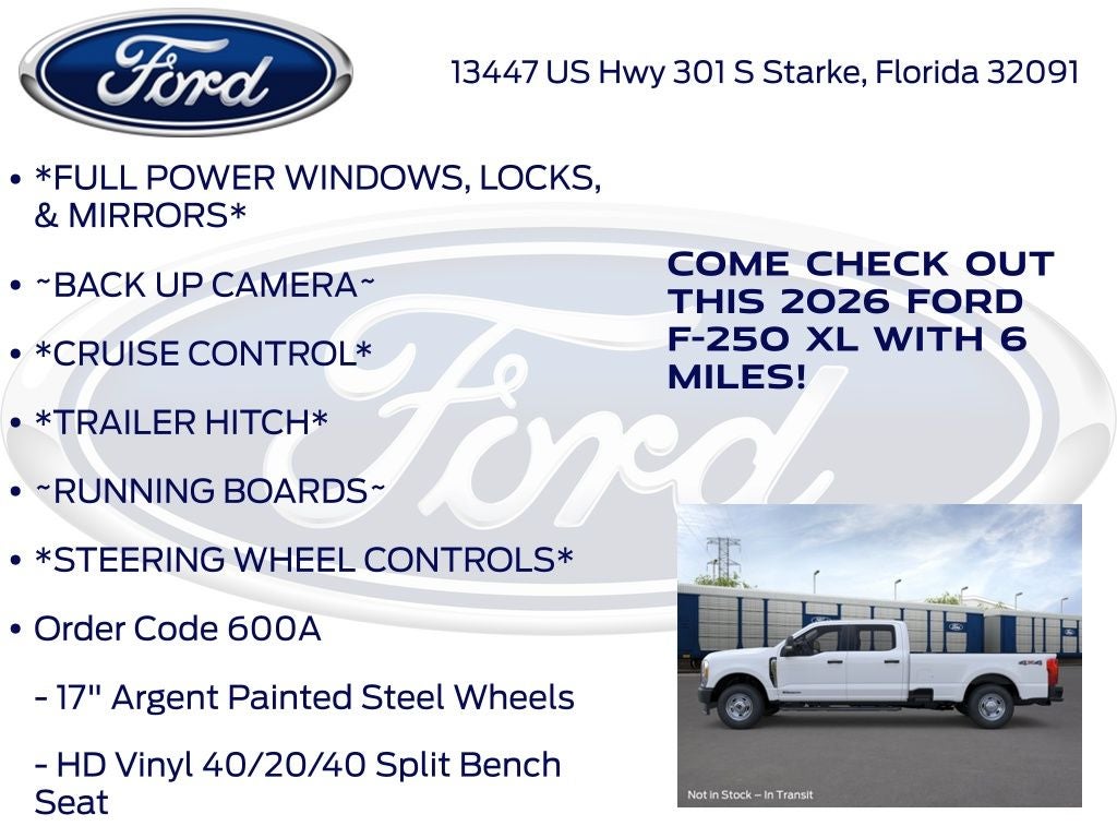 2026 Ford F-250SD XL 600A