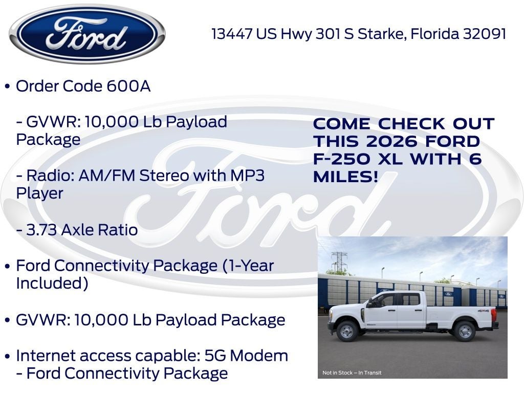 2026 Ford F-250SD XL 600A