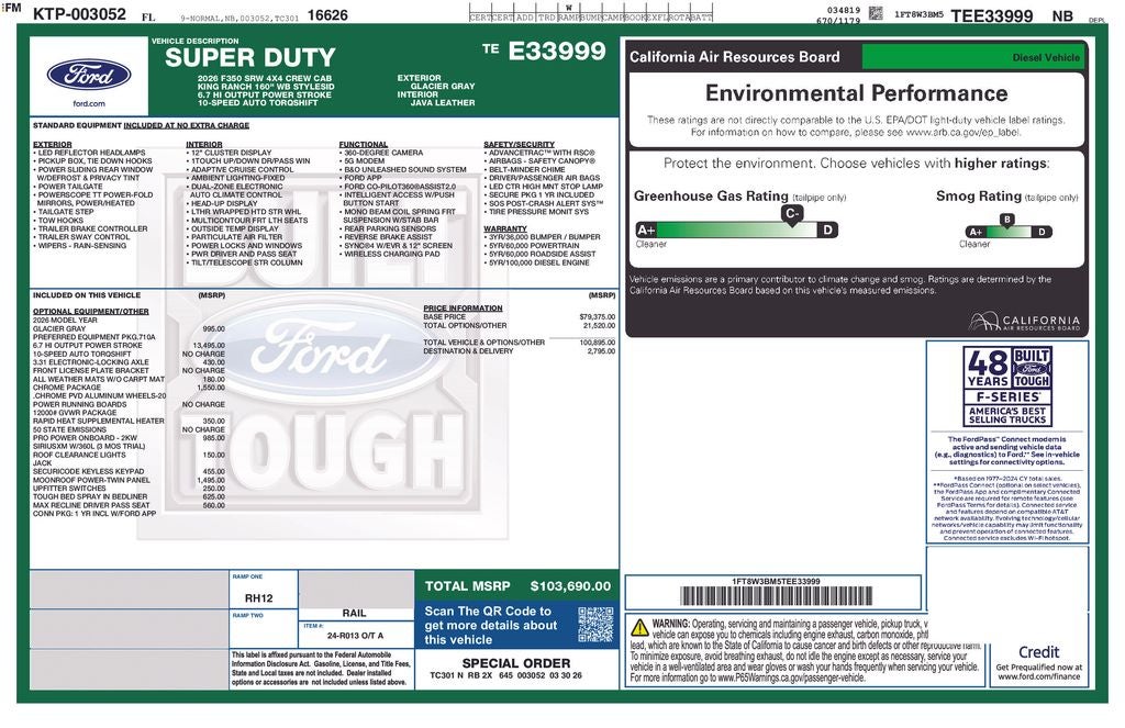 2026 Ford F-350SD King Ranch 710A