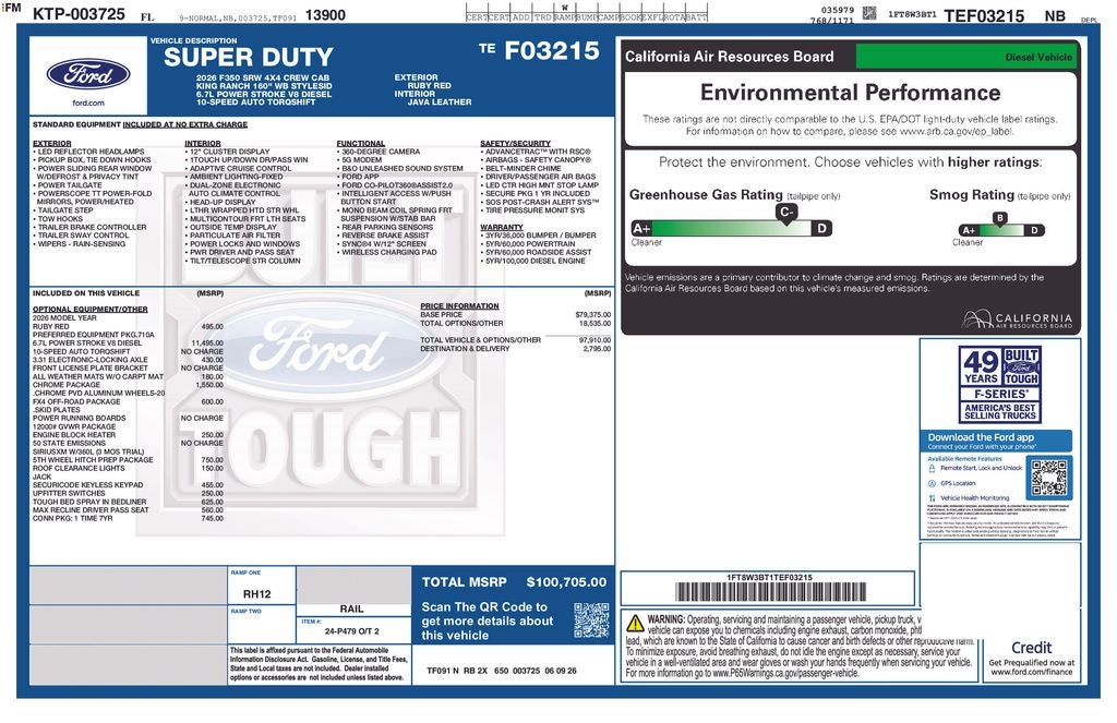 2026 Ford F-350SD King Ranch 710A
