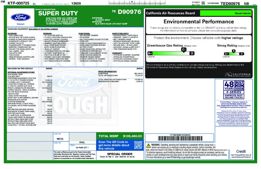2026 Ford F-350SD Platinum DRW 723A