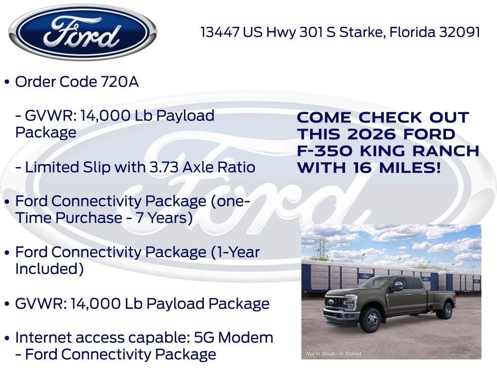 2026 Ford F-350SD King Ranch DRW 720A