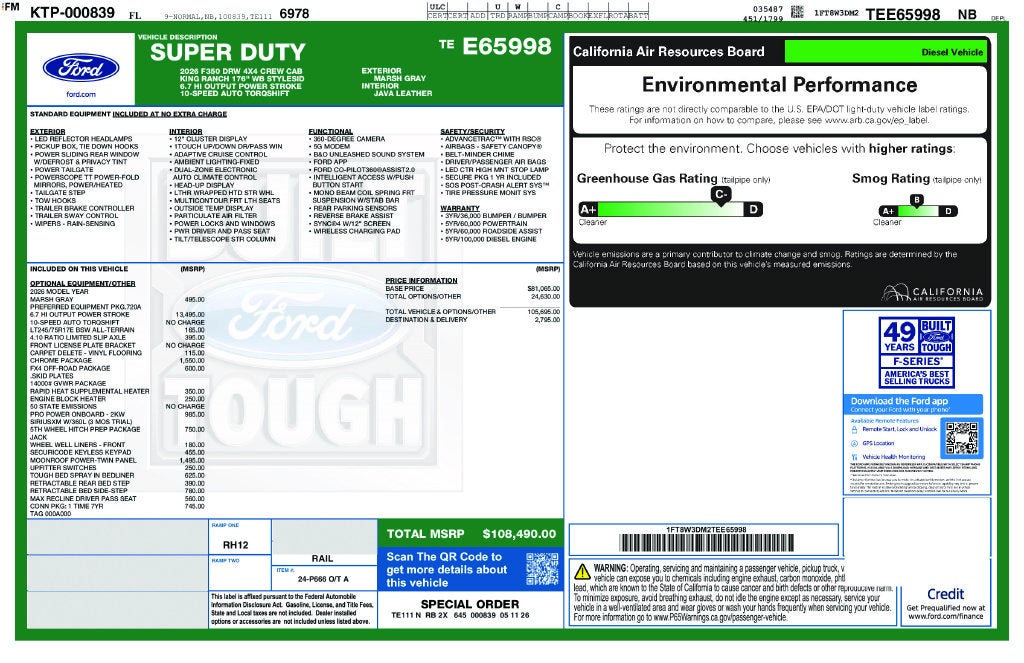 2026 Ford F-350SD King Ranch DRW 720A