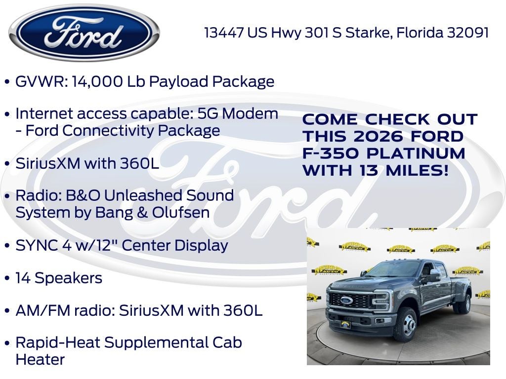 2026 Ford F-350SD Platinum DRW 723A