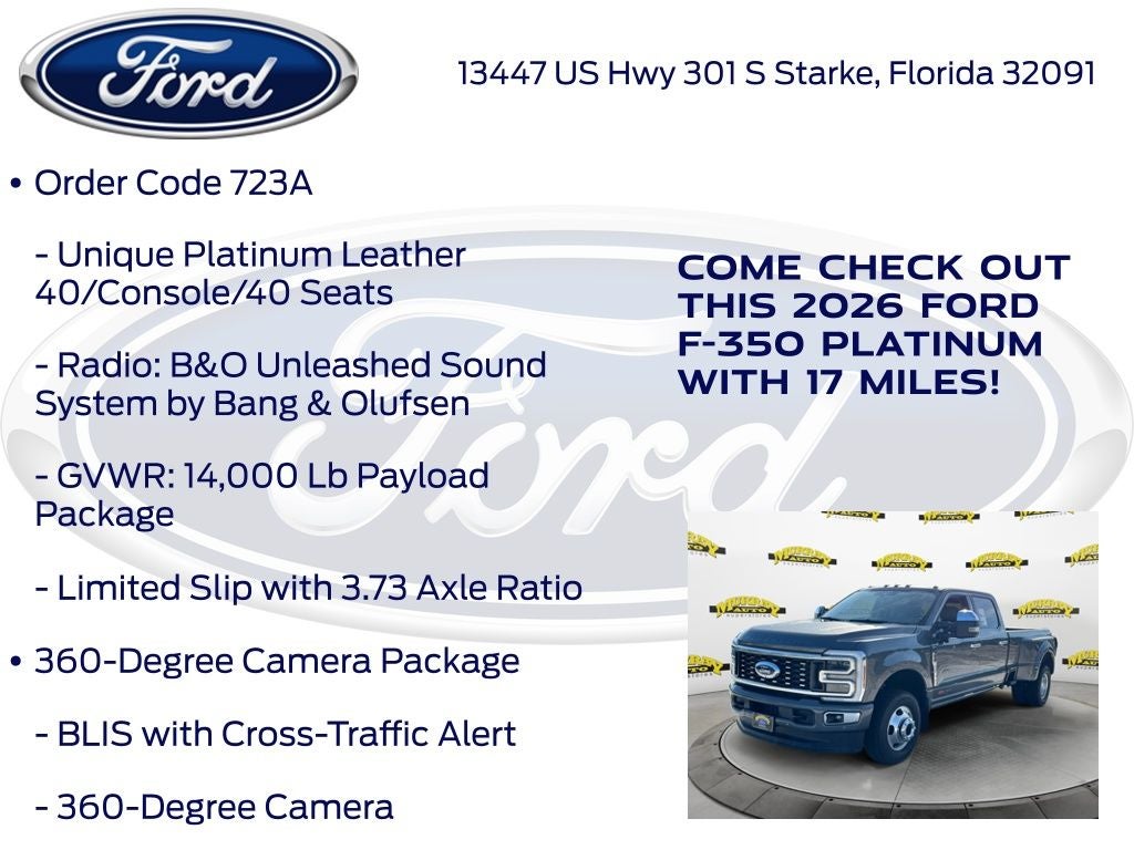 2026 Ford F-350SD Platinum DRW 723A