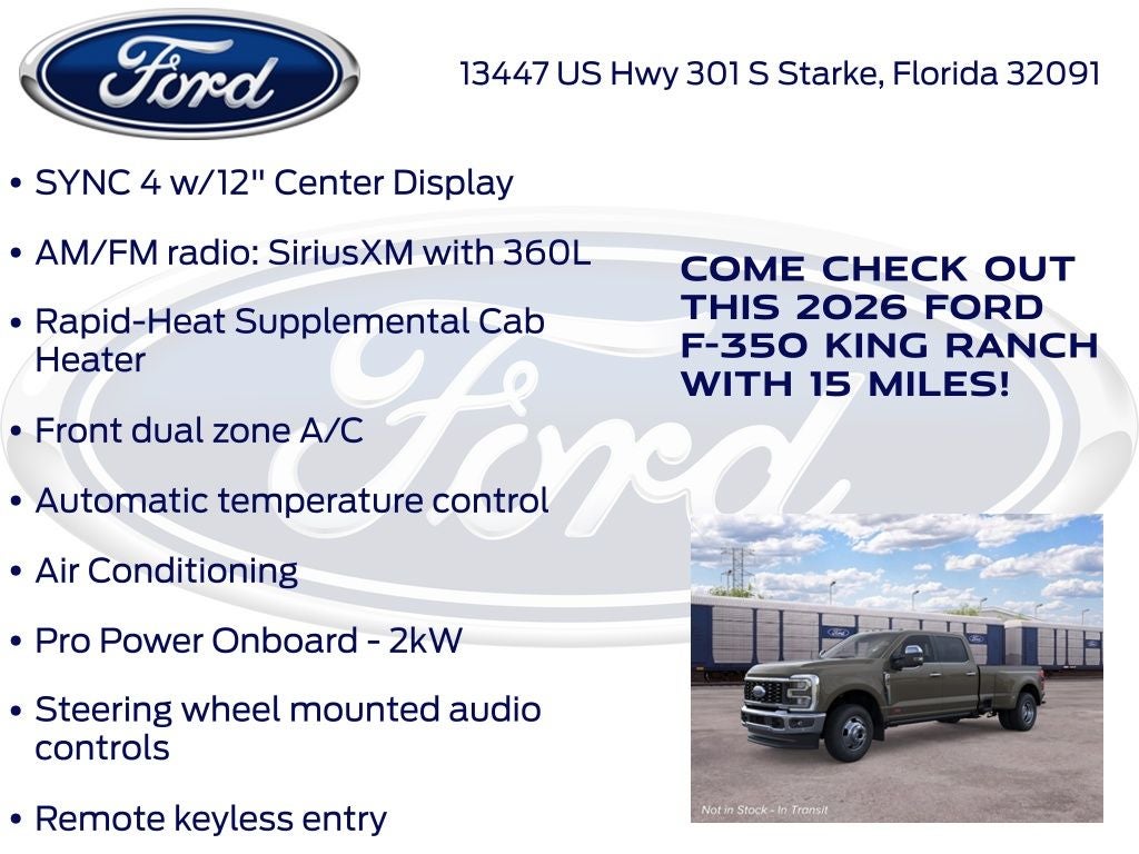 2026 Ford F-350SD King Ranch DRW 720A