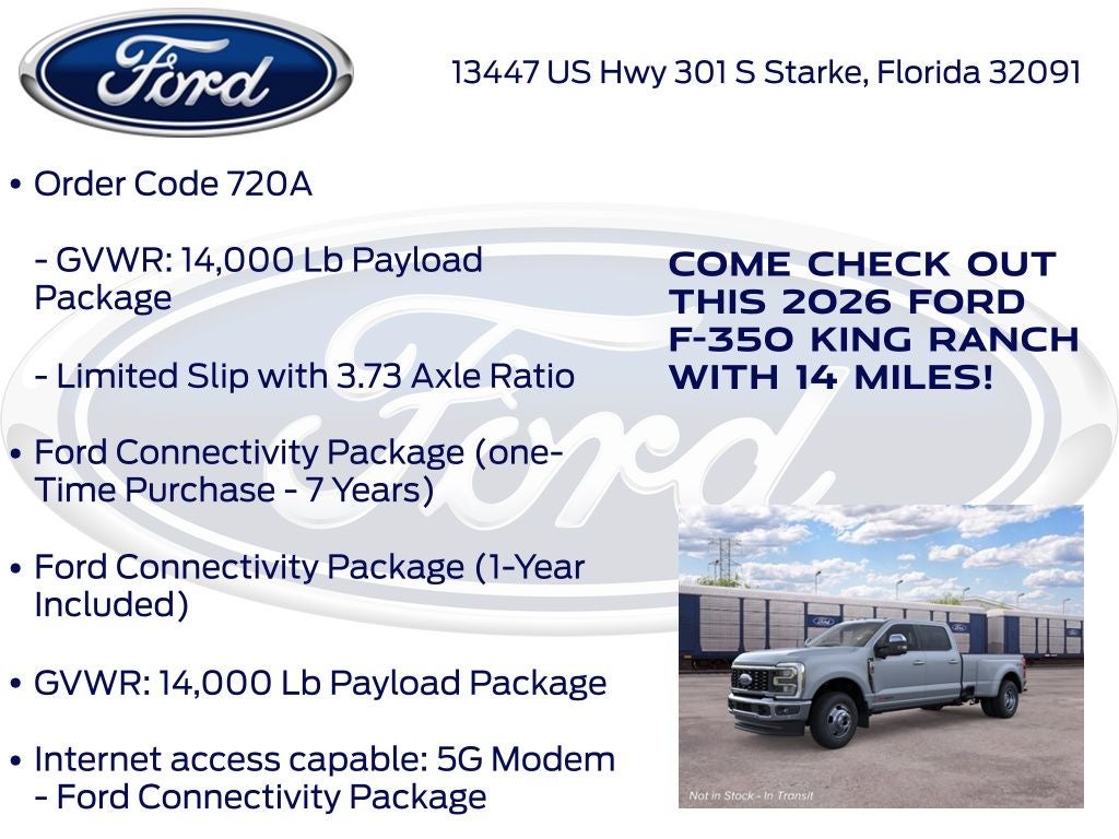 2026 Ford F-350SD King Ranch DRW 720A