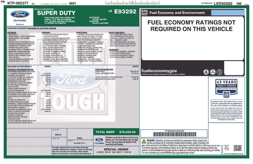 2020 Ford F-350SD Lariat DRW