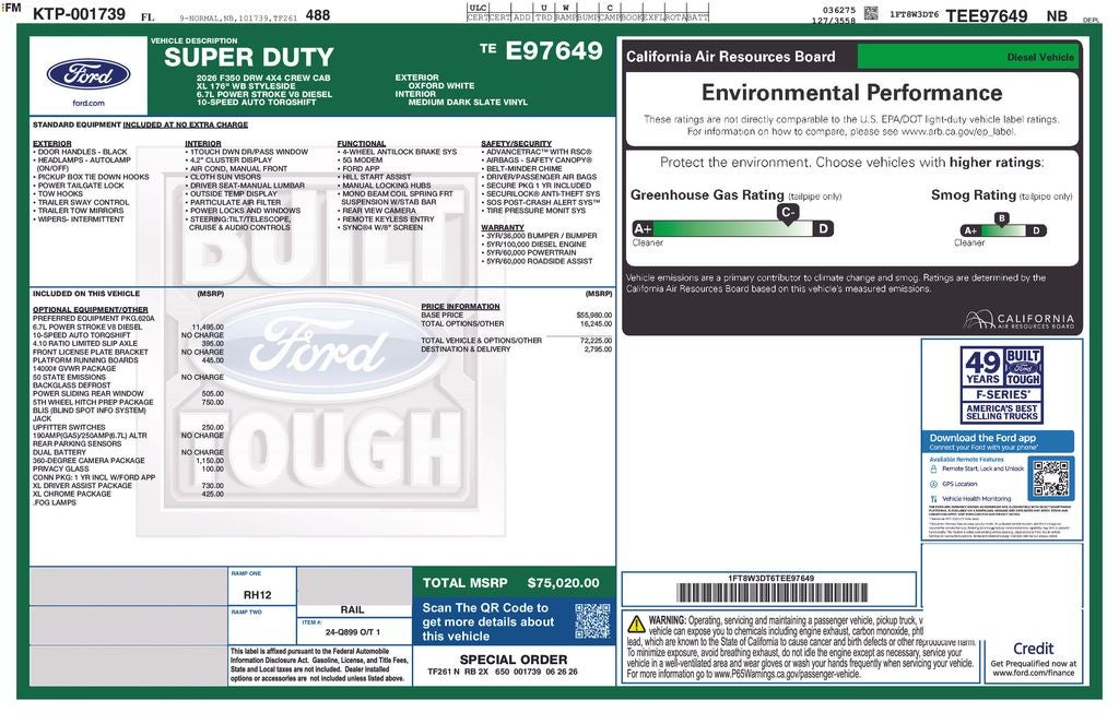 2026 Ford F-350SD XL DRW 620A