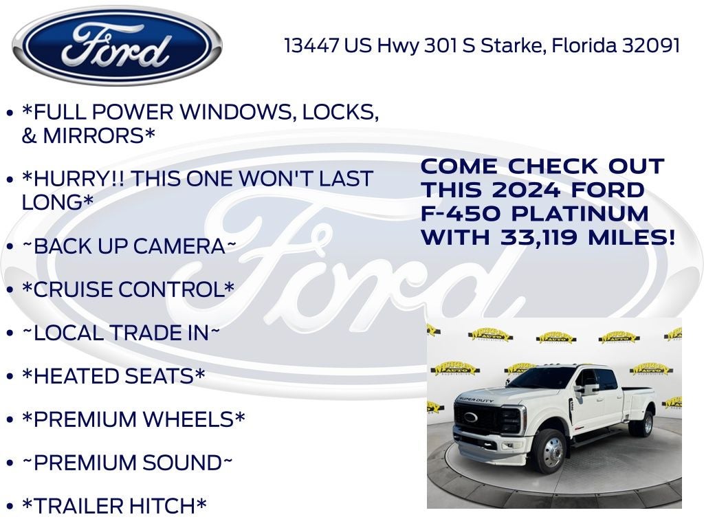 2024 Ford F-450SD Platinum DRW