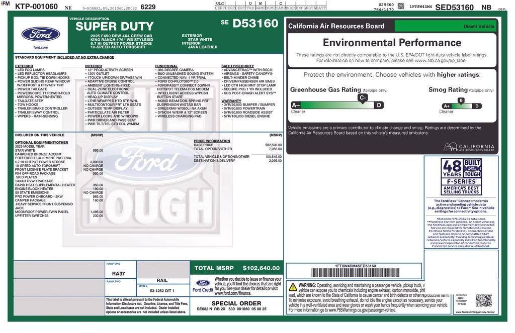 2025 Ford F-450SD King Ranch DRW