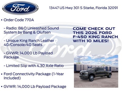 2026 Ford F-450SD King Ranch DRW 770A