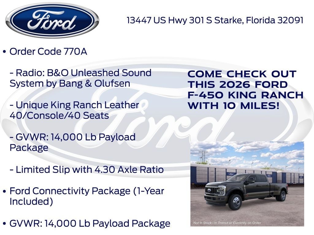 2026 Ford F-450SD King Ranch DRW 770A
