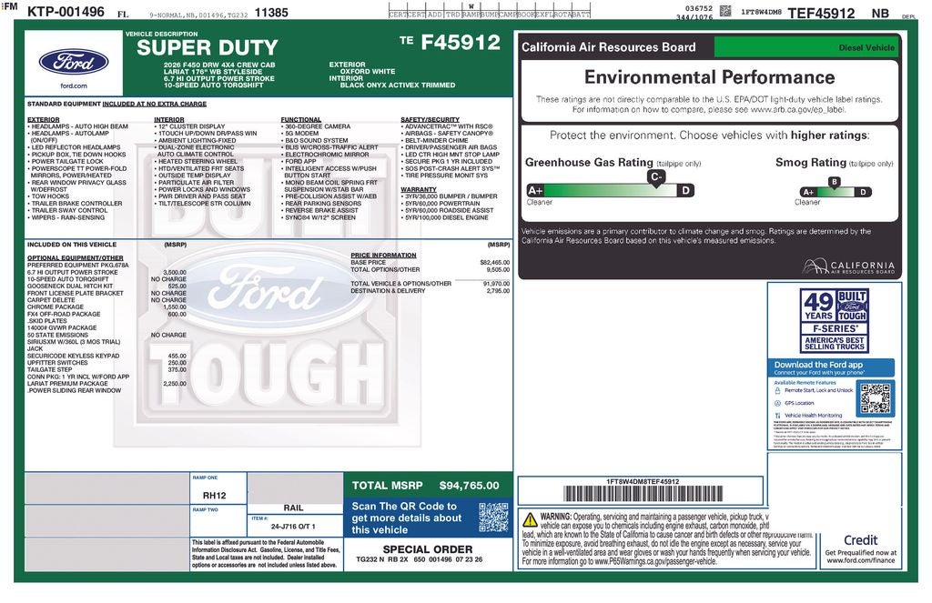 2026 Ford F-450SD Lariat DRW 678A