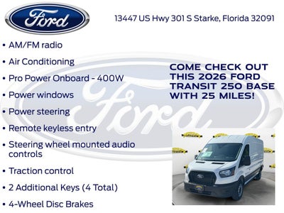 2026 Ford Transit-250 Base Medium Roof Cargo 101A
