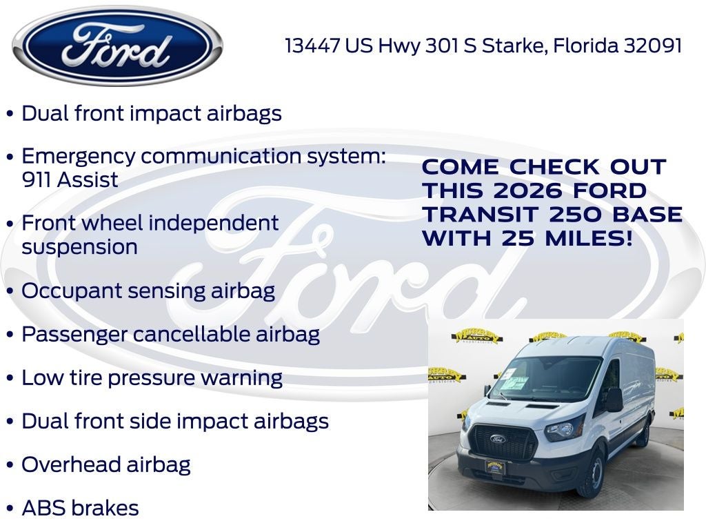 2026 Ford Transit-250 Base Medium Roof Cargo 101A