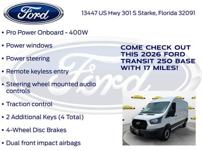 2026 Ford Transit-250 Base Medium Roof Cargo 101A