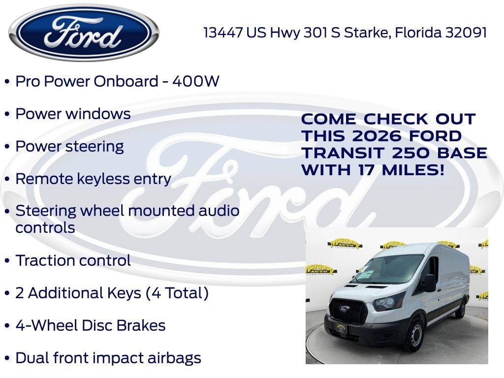 2026 Ford Transit-250 Base Medium Roof Cargo 101A