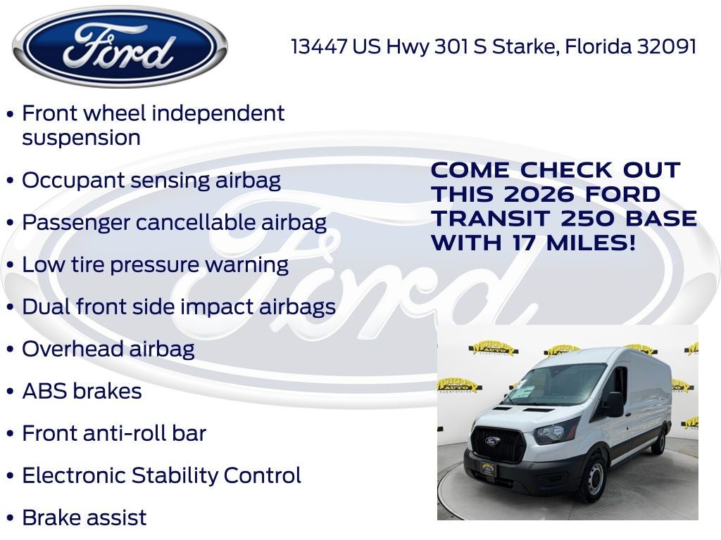 2026 Ford Transit-250 Base Medium Roof Cargo 101A