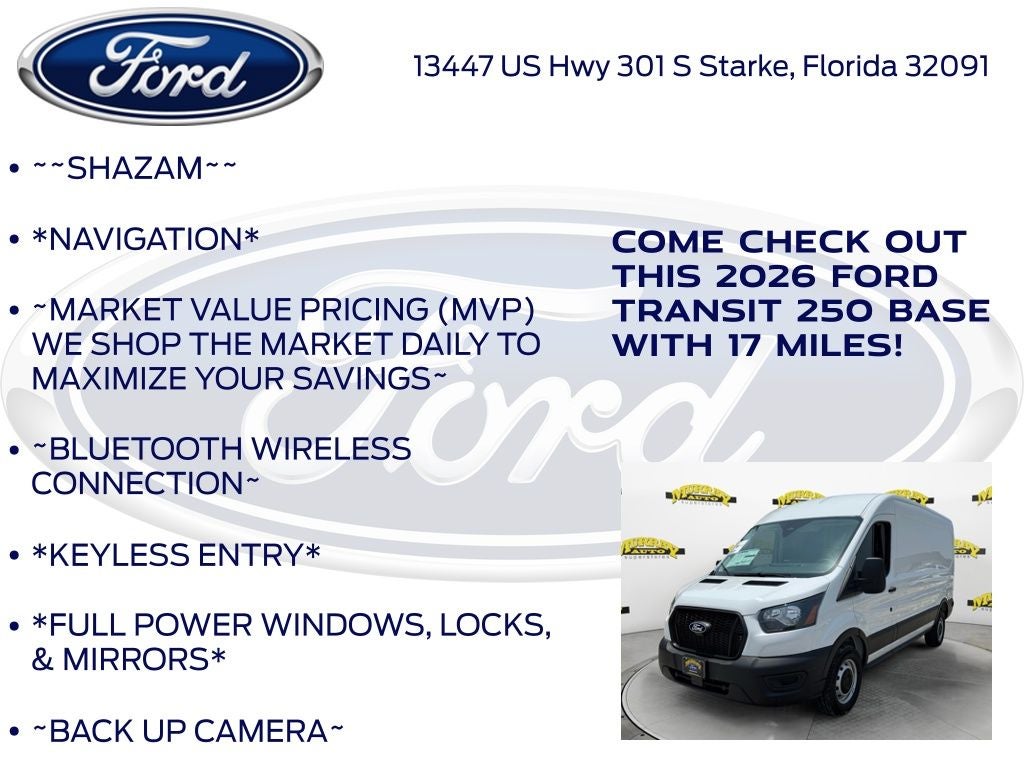 2026 Ford Transit-250 Base Medium Roof Cargo 101A